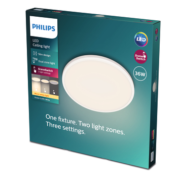 Philips plafonnière Ozziet wit 1x36W