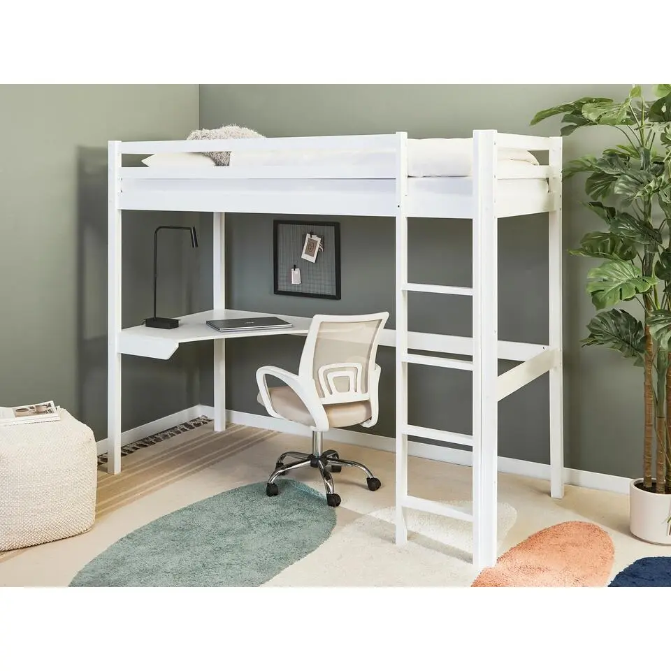 LOURY - Kinderbed - Wit - 90 x 200 cm - Dennenhout