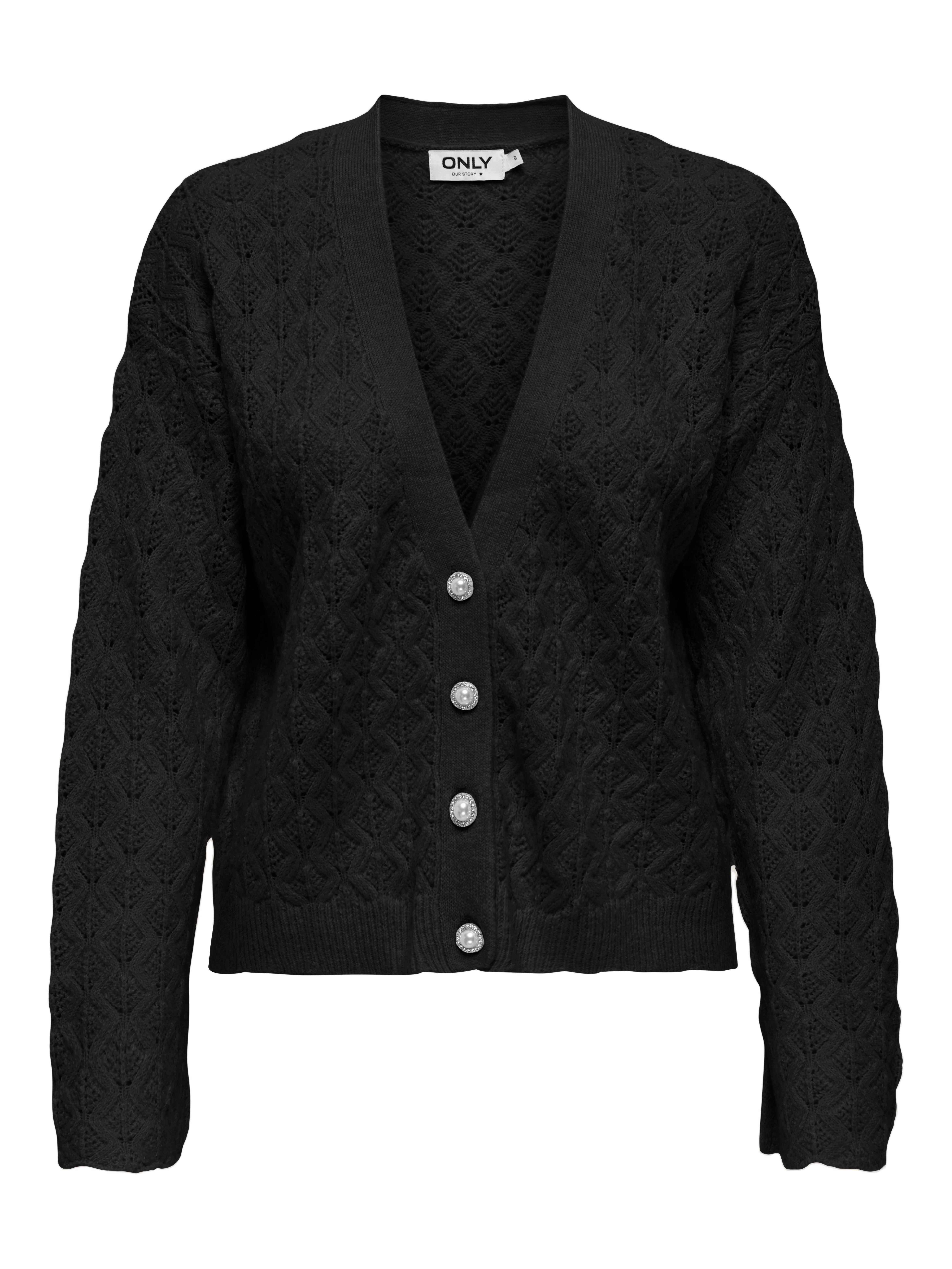 ONLLIANA Strickjacke Black