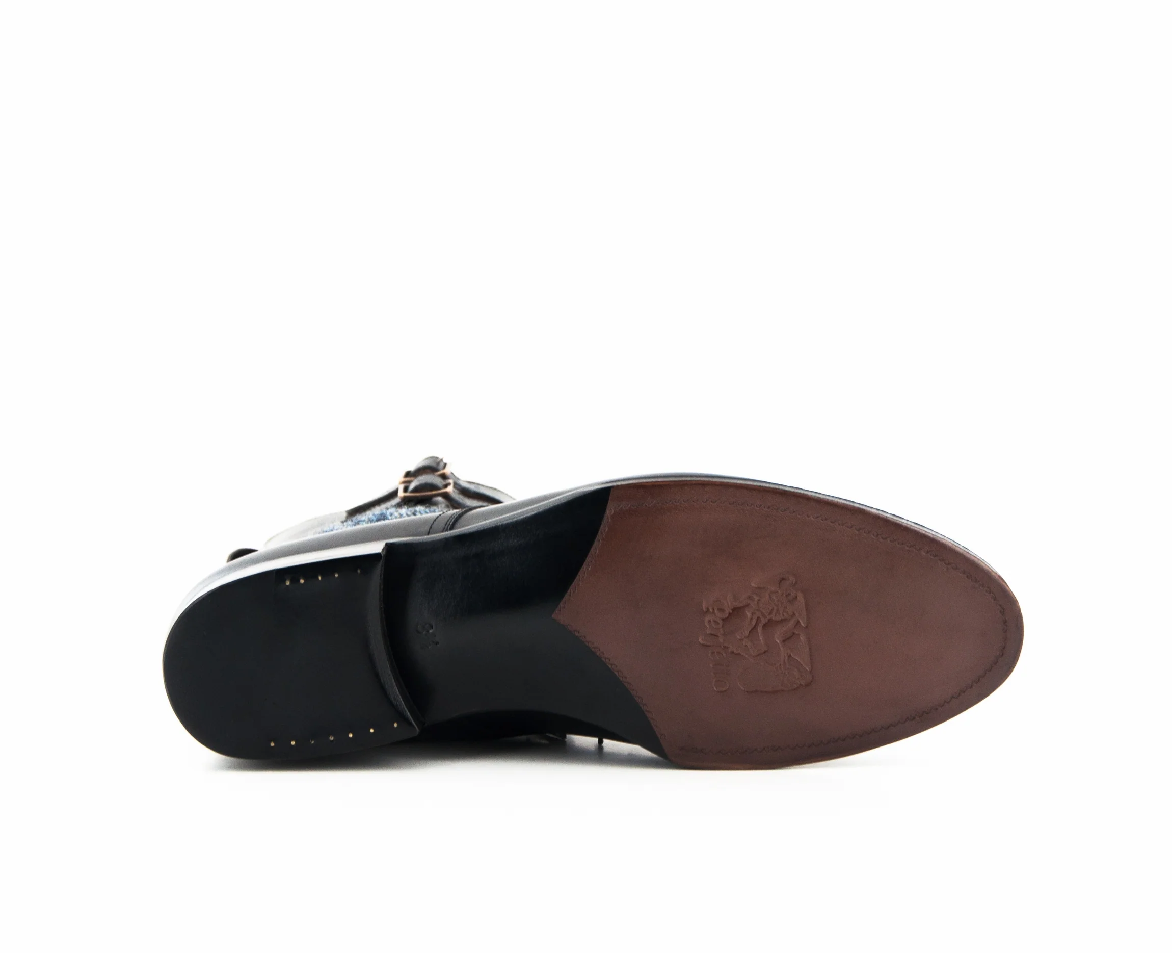 KANPEKINA - 11 DEC BOTTINE BLACK/TWEEDBLEU
