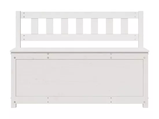 Banc Blanc 110x41x76,5 cm Bois de pin massif