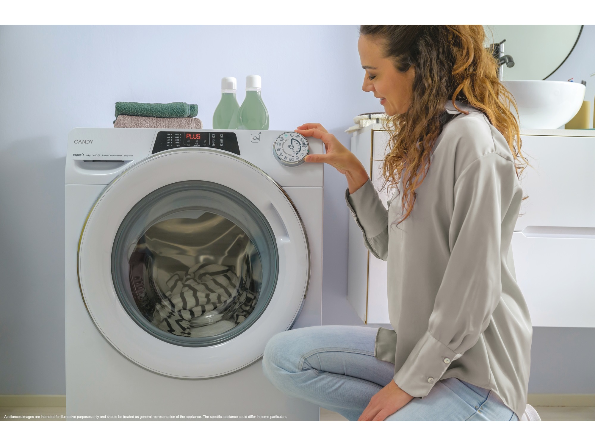 MÁQUINA DE LAVAR ROUPA CANDY RO 284DWMS7/1-S - BRANCO A 8KG