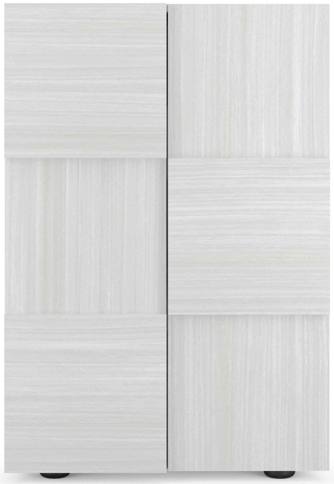 INOSIGN Schuhschrank »Dama Breite 78 cm, Höhe 116 cm, Schuhkommode,« Front in 3D-Optik, 4 Einlegeböden, ca. 17 Paar Schuhe