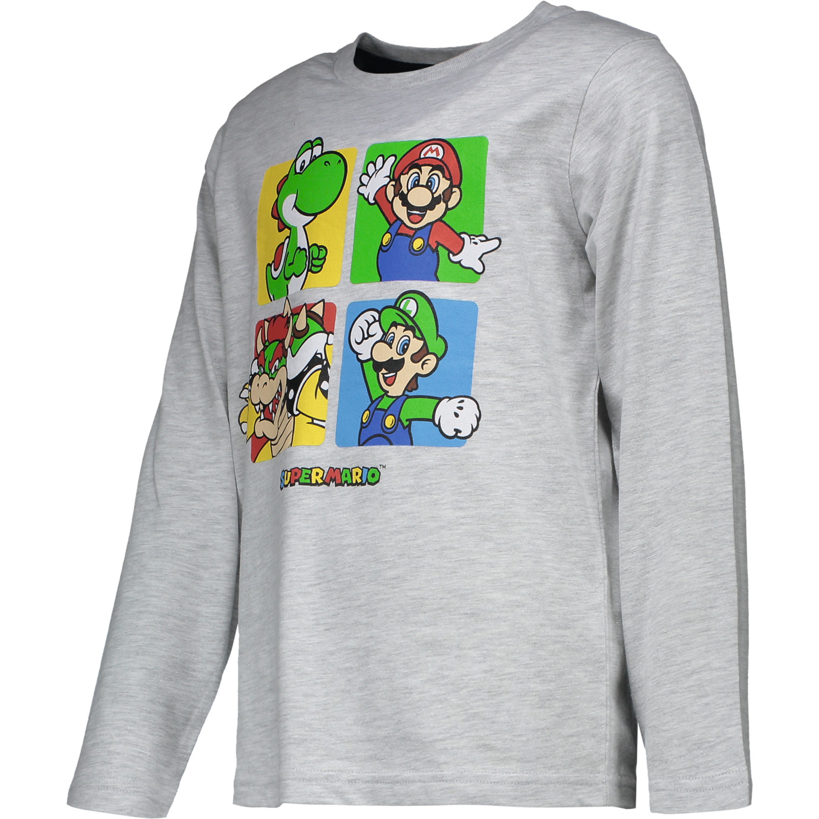 Kinder-Shirt Super Mario hellgrau