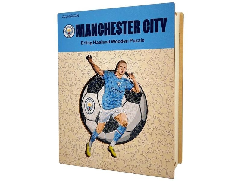 Iconic Puzzle Man City FC – Erling Haaland Offizielles Holzpuzzle, Grösse M