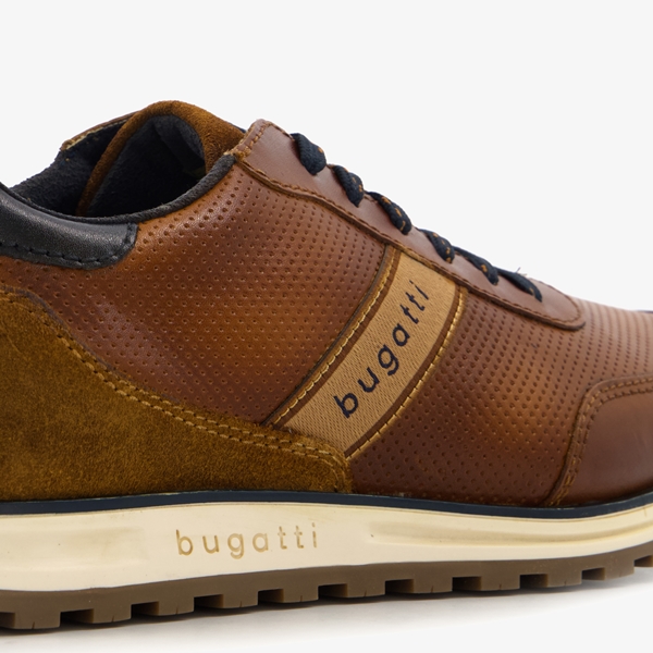 Bugatti leren heren sneakers bruin/cognac