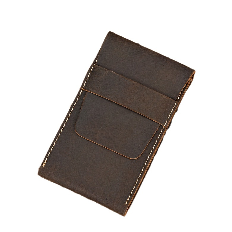 (125x75mm) Leder Aufbewahrung Organizer Uhrentasche Taschentuch Spender Schmuck Etui - Braun
