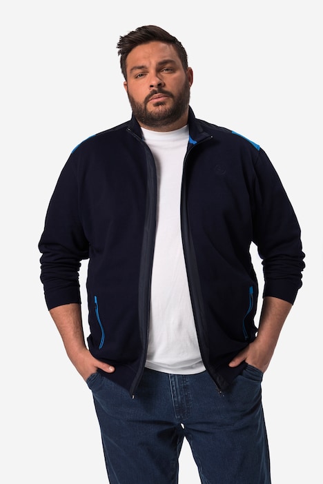 Boston Park Sweatjacke, Web-Einsätze, Stehkragen, Zipper, bis 72/74