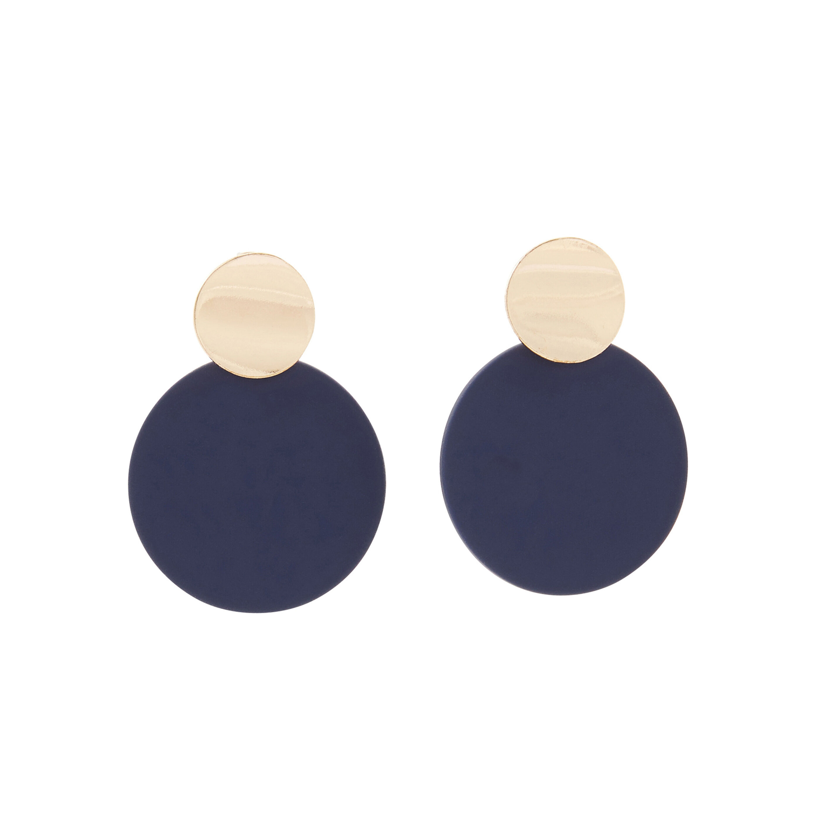 Boucles d'oreilles disques bleus - BIJOUX