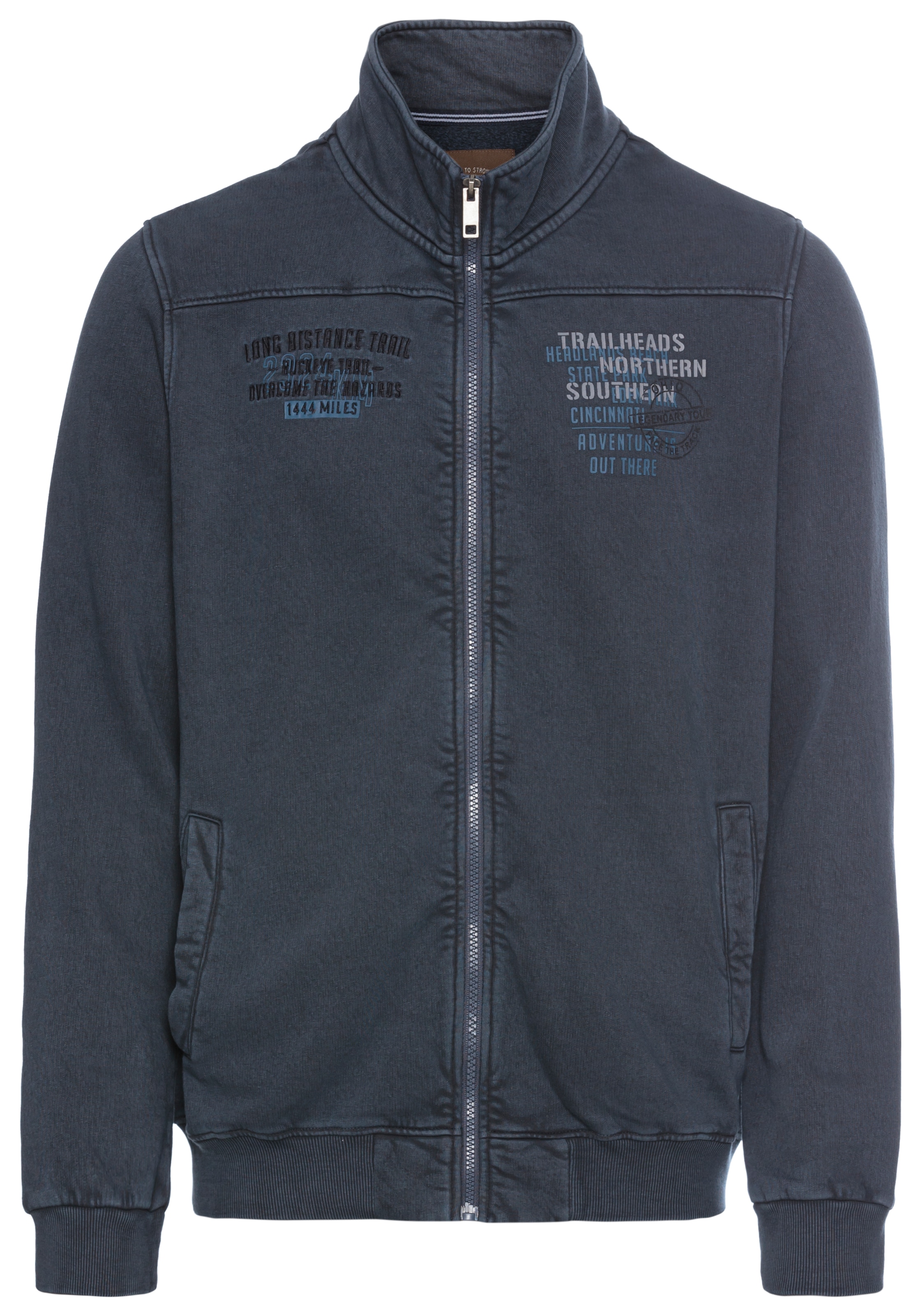 Man's World Sweatjacke , mit Print und Stickerei