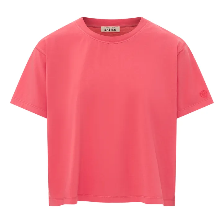SMALLABLE BASICS T-Shirt Boxy Femme Coton Bio | Corail