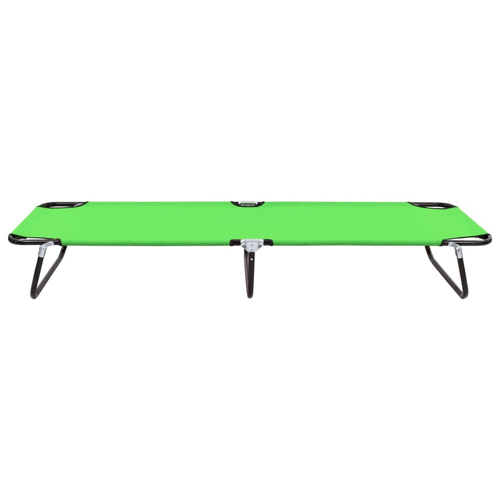 Transat chaise longue bain de soleil lit de jardin terrasse meuble d'extérieur pliable acier vert
