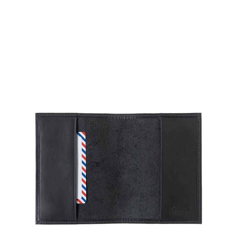 Porte-passeport Louis en cuir vintage Nuage Gris
