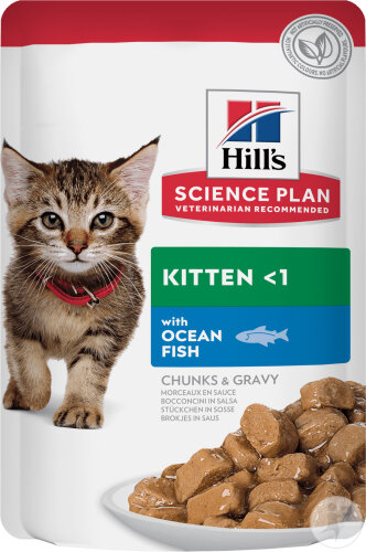 Hill's Science Plan Kitten Sachet Repas Pour Chaton Au Poisson De L'Océan 12x85g