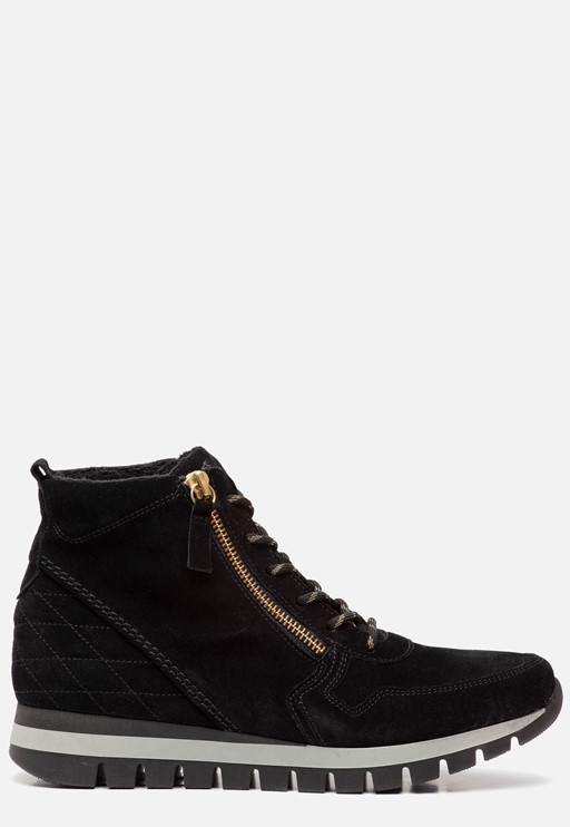 Gabor Veterboots zwart Suede