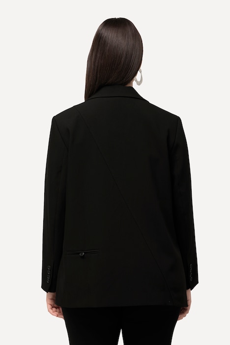 Blazer, Oversized, Reverskragen, Polyesterfutter