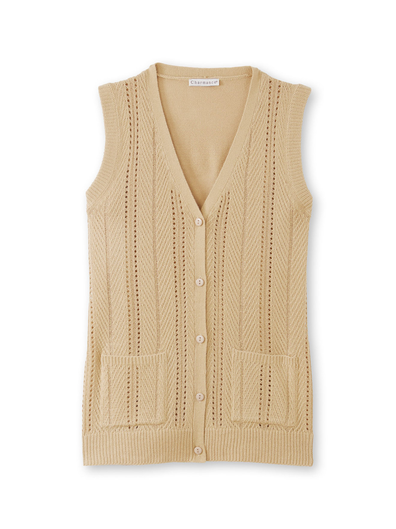 Gilet sans manches point ajouré