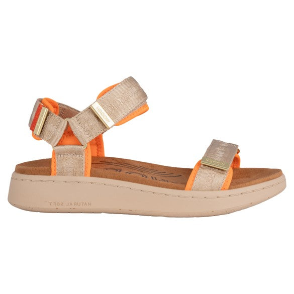 Line Flade sandaler, kvinder, coffee cream