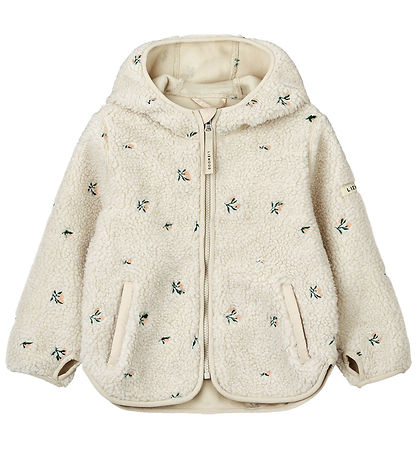 Liewood Fleecejakke - Mara - Peach/Sandy Embroidery