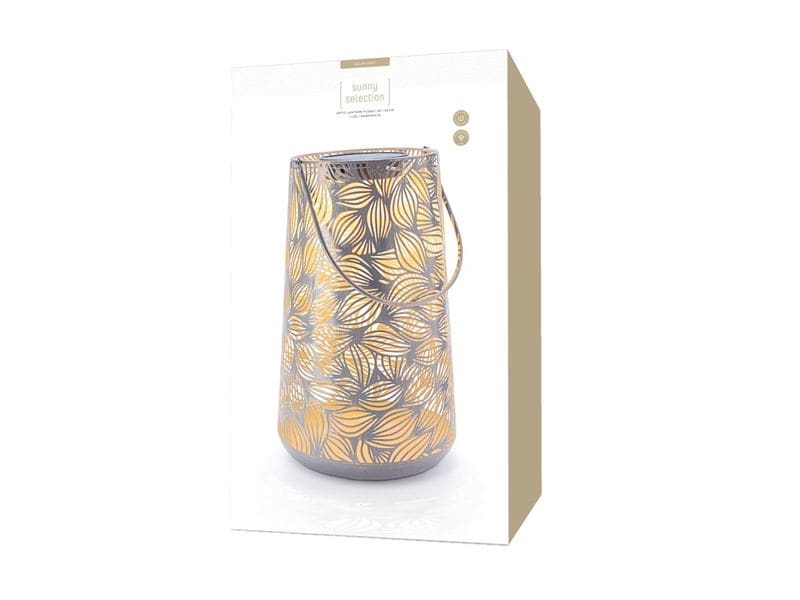 STT Solar Antic Lantern Flora Grey Dekolicht zum Aufstellen oder Aufhängen