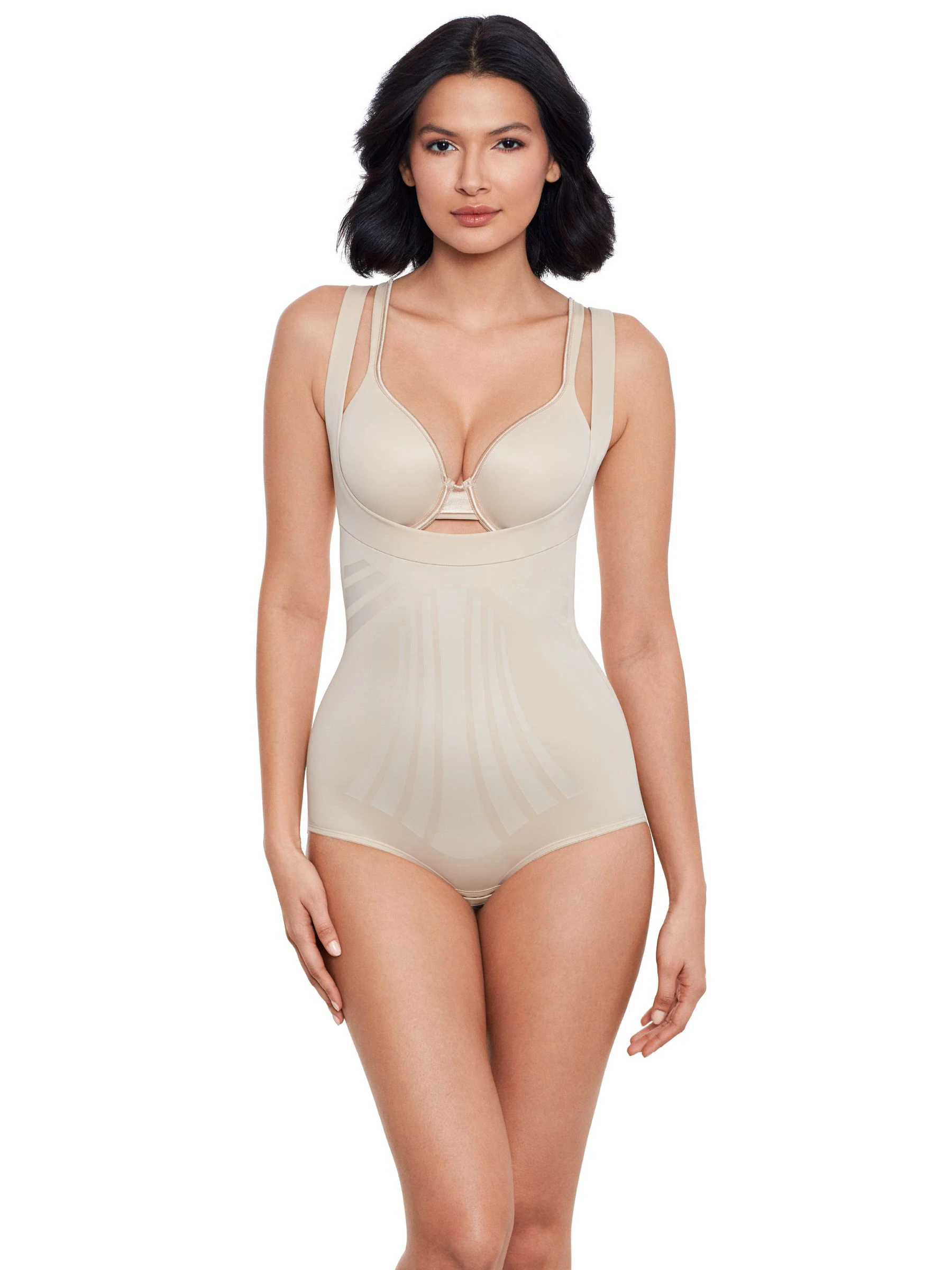 Licht beige - Miraclesuit Modern Miracle™ Open Bust, Wear Your Own Bra vormgevende bodysuit
