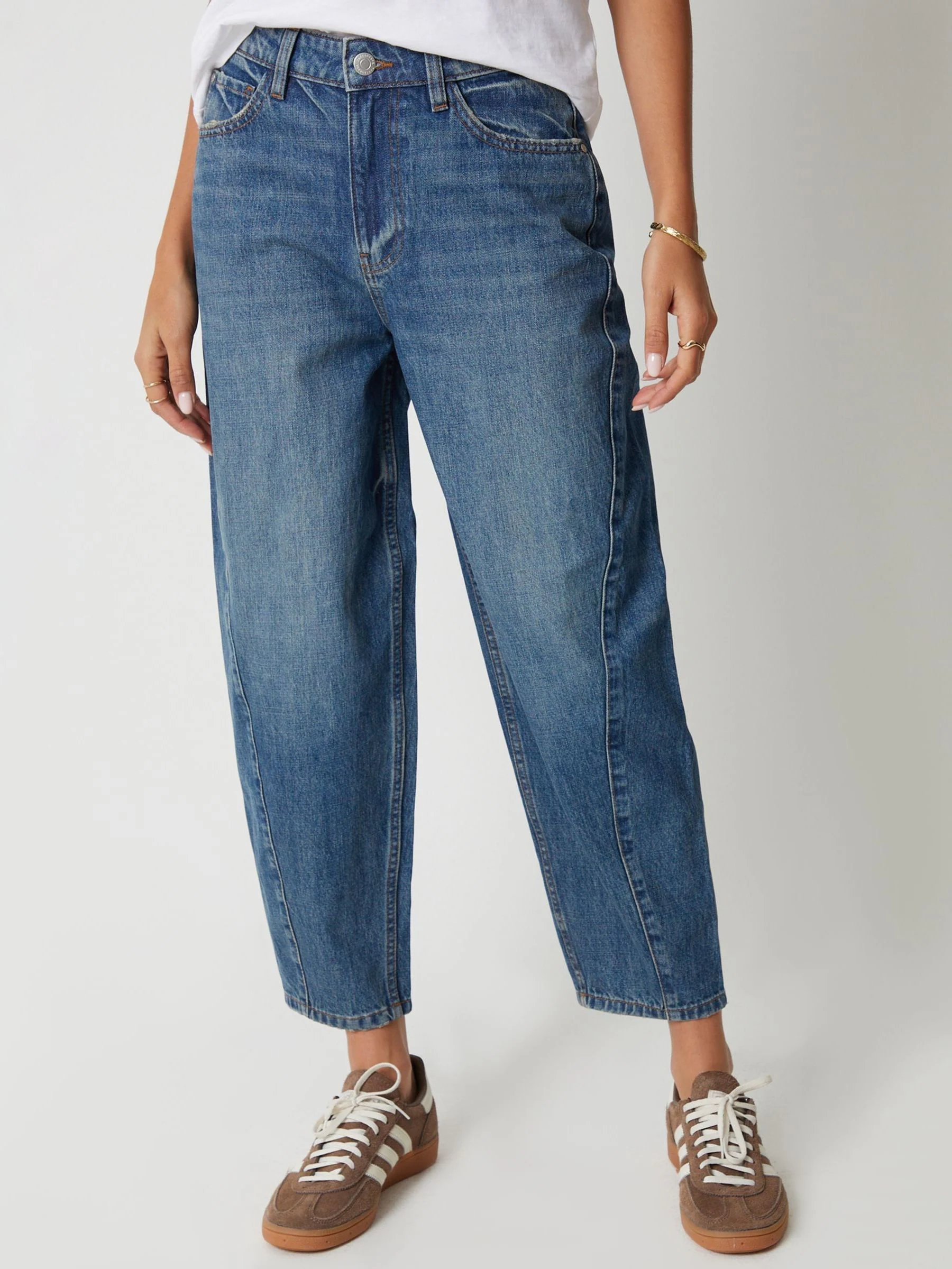 Blauw - Threadbare jeans met ruime rechte pijpen