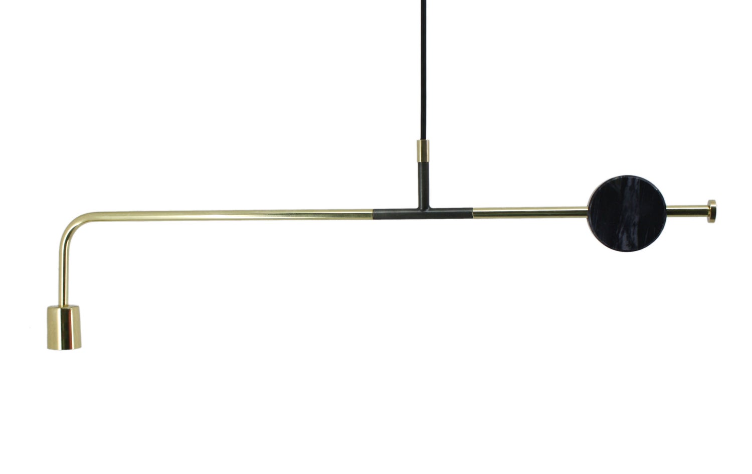 Moderne hanglamp in Scandinavisch design met marmeren details | Woonkamer/eetkamerlamp