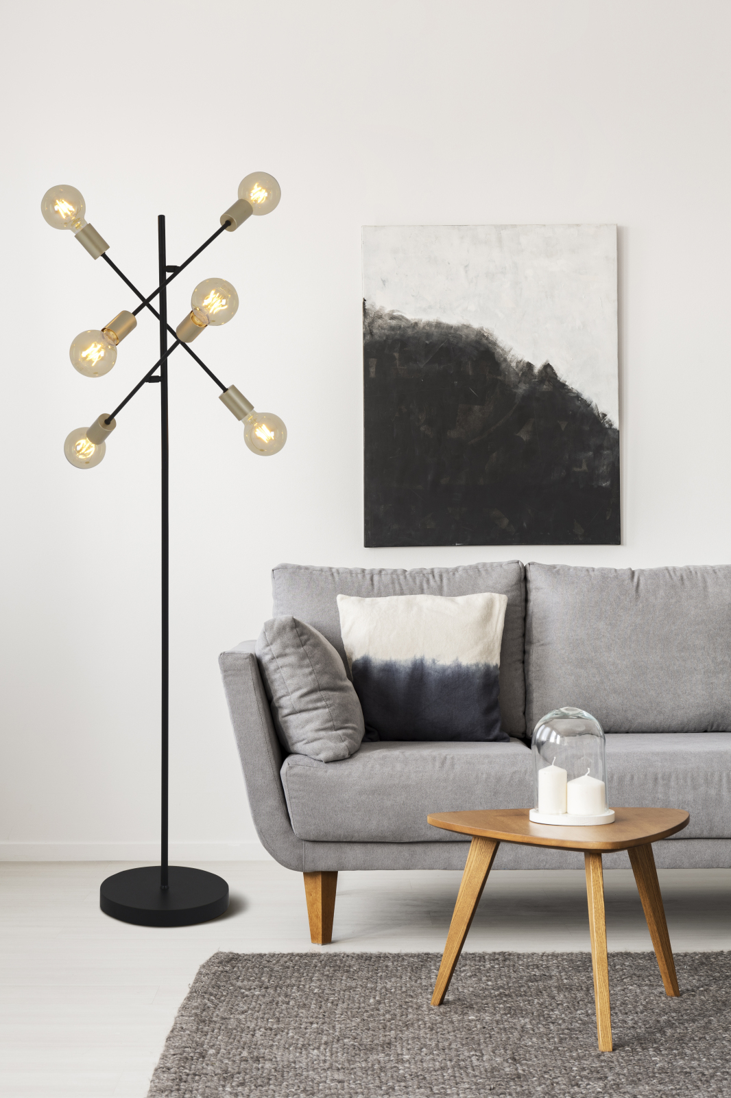 Stehleuchte - schwarz - 150 cm