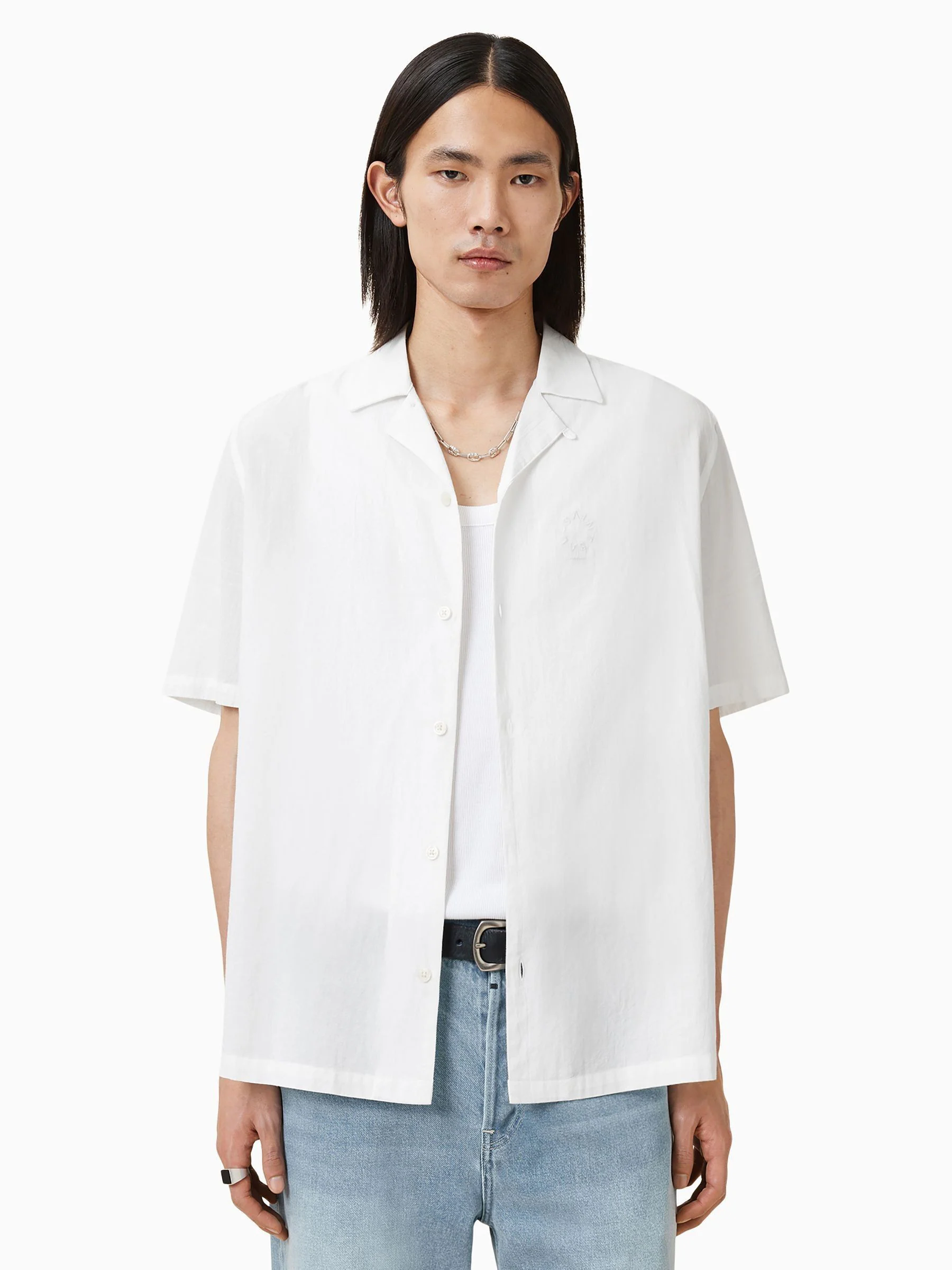 AllSaints Haven Short Sleeve Cotton Shirt