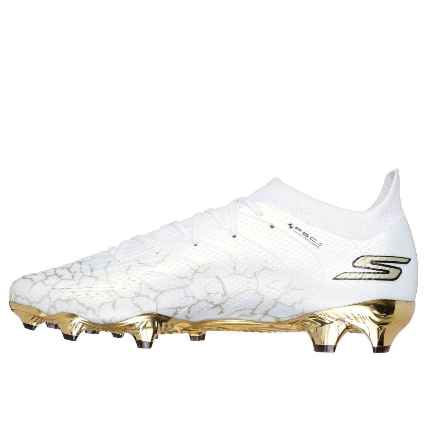Skechers SKX_1.5 Elite Gras Voetbalschoenen (FG) Wit Goud Zwart
