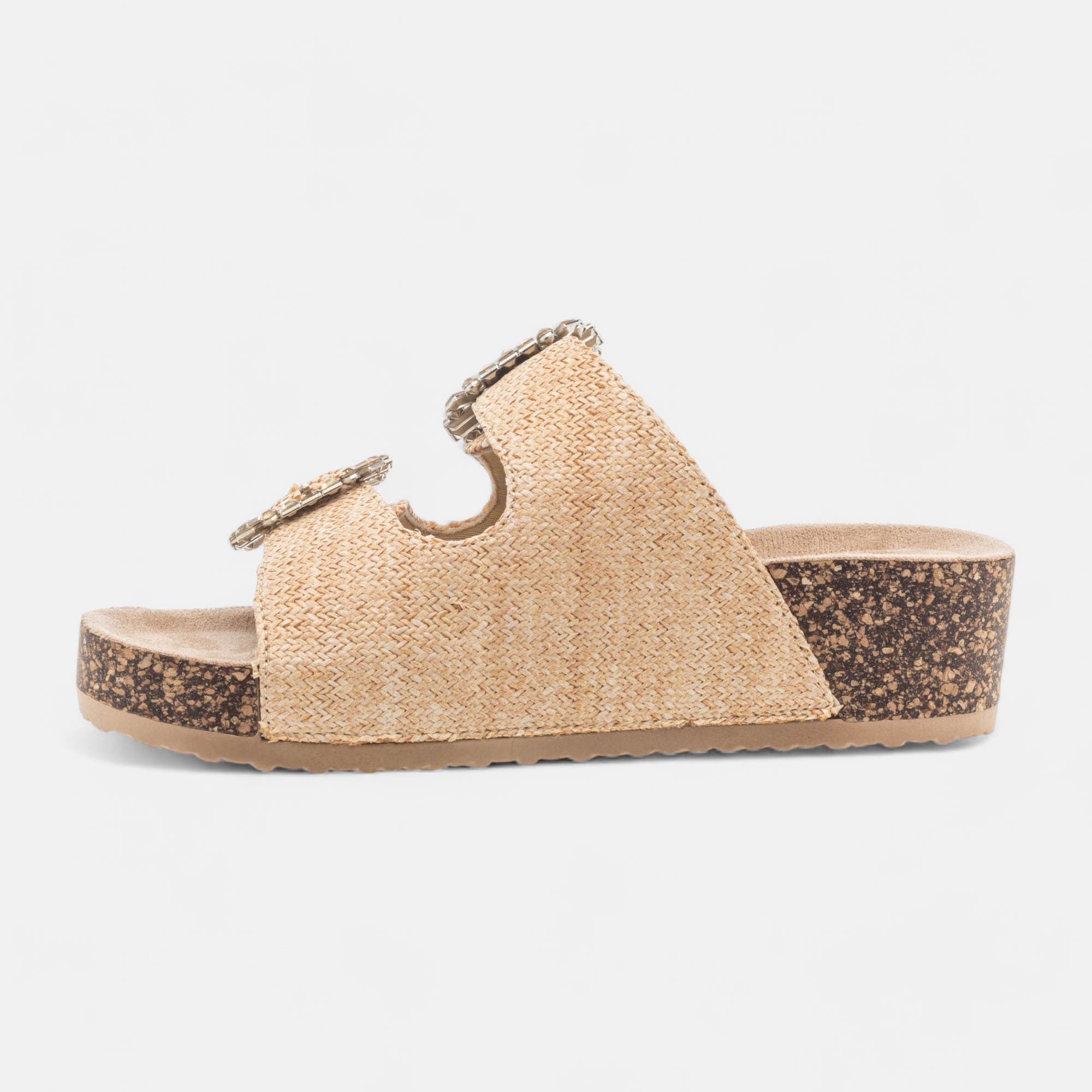 Mules semelle liège Femme beige