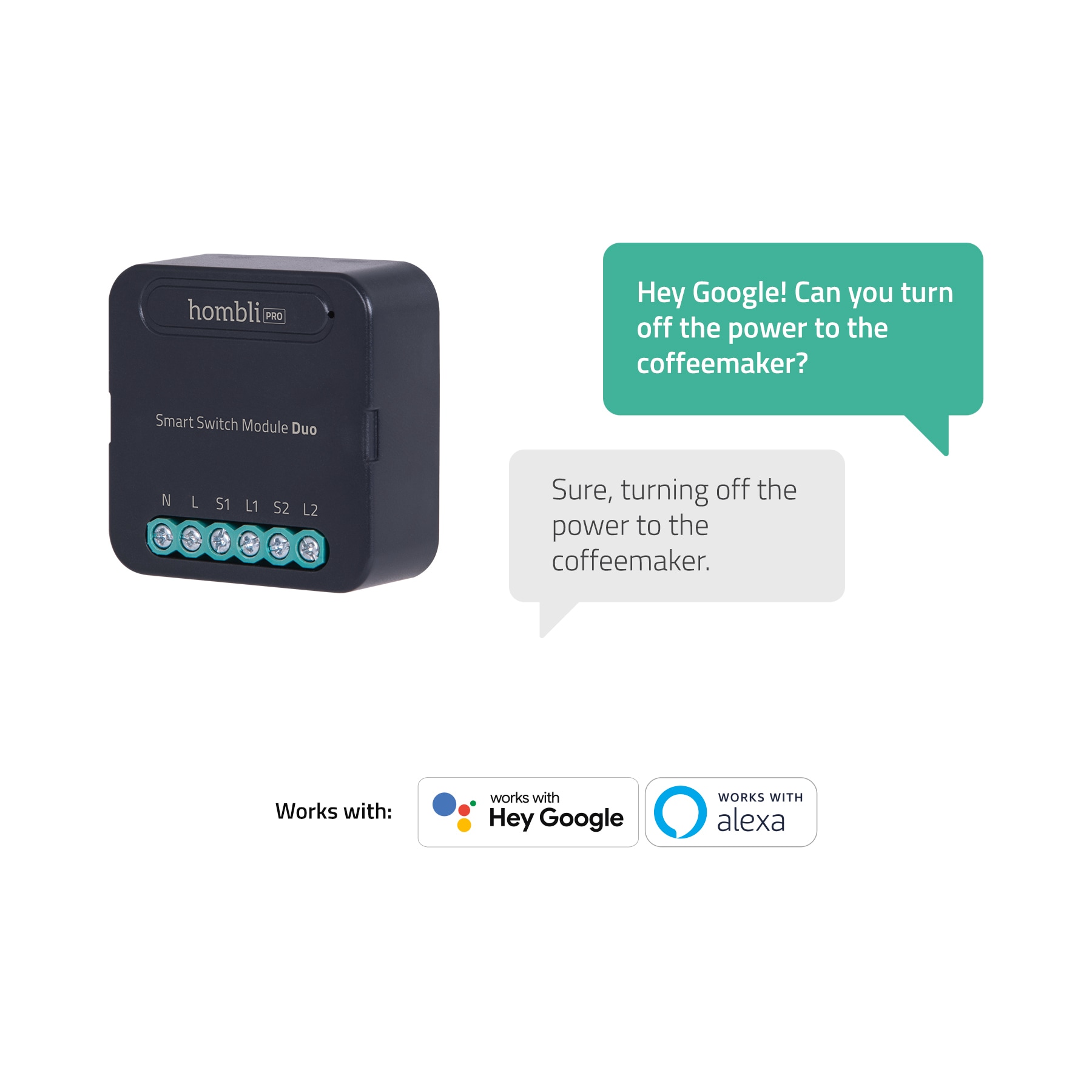 Hombli Smart-Home-Zubehör »smartes Schaltmodul Duo«