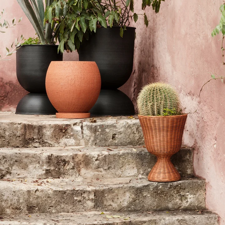 Ferm Living - Agnes Blumenständer geflochten, H 90 cm, natur