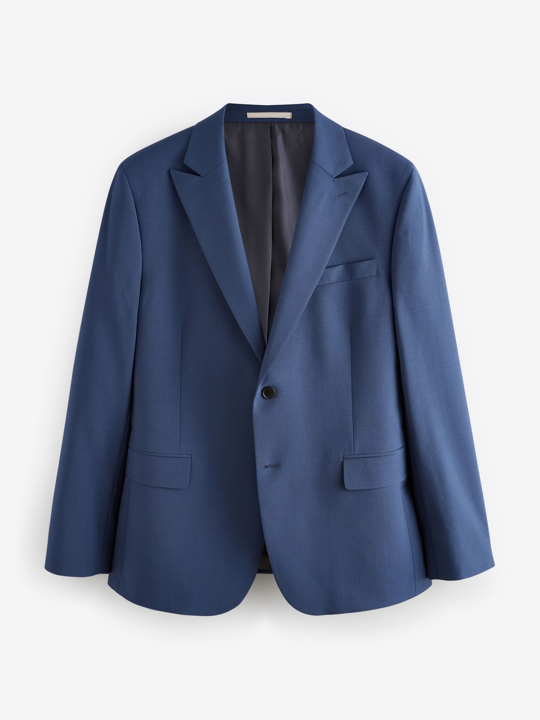 Blauw - Slim fit Jack van wol Blend Motionflex Pak