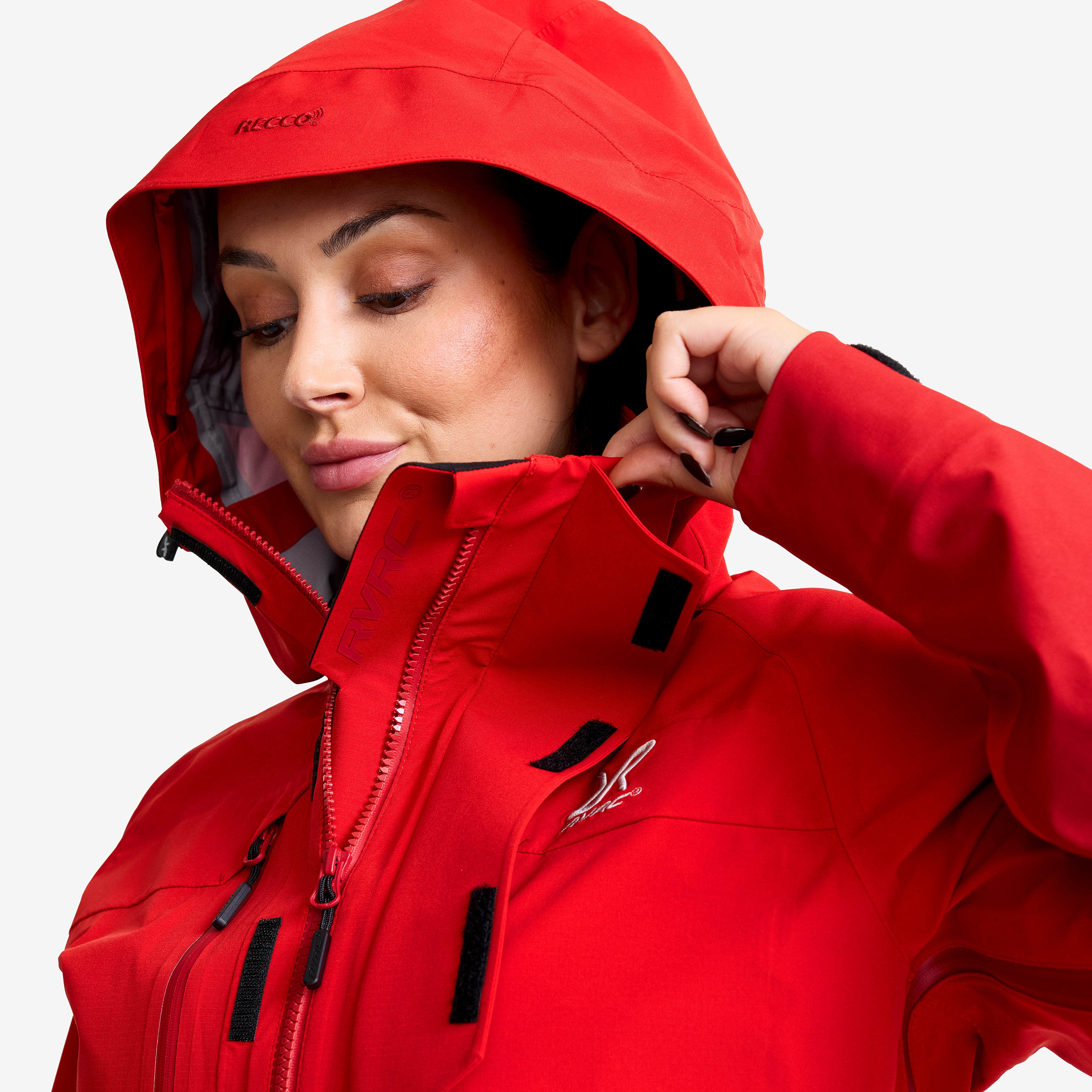 Aries Pro 3L Shell Jacket Dame Aura Orange/Lava Falls