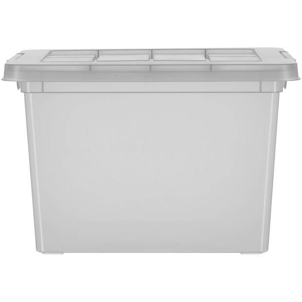 Blokker box + sterke deksel gerecycled 20L grijs
