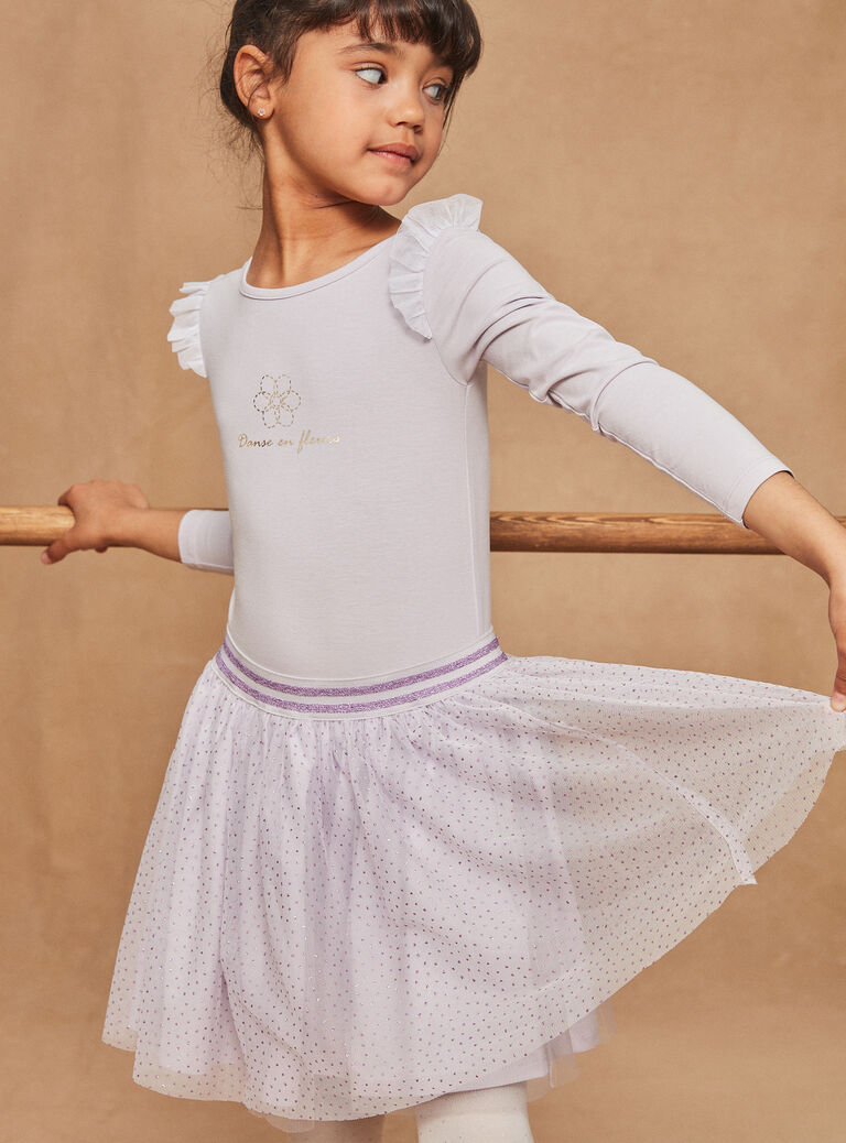 Jupe pailletée violette