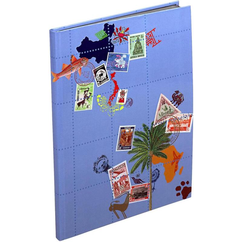 Album de timbres Globe-Trotter 16 pages noires - 22,5x30,5 cm - Visuels assortis