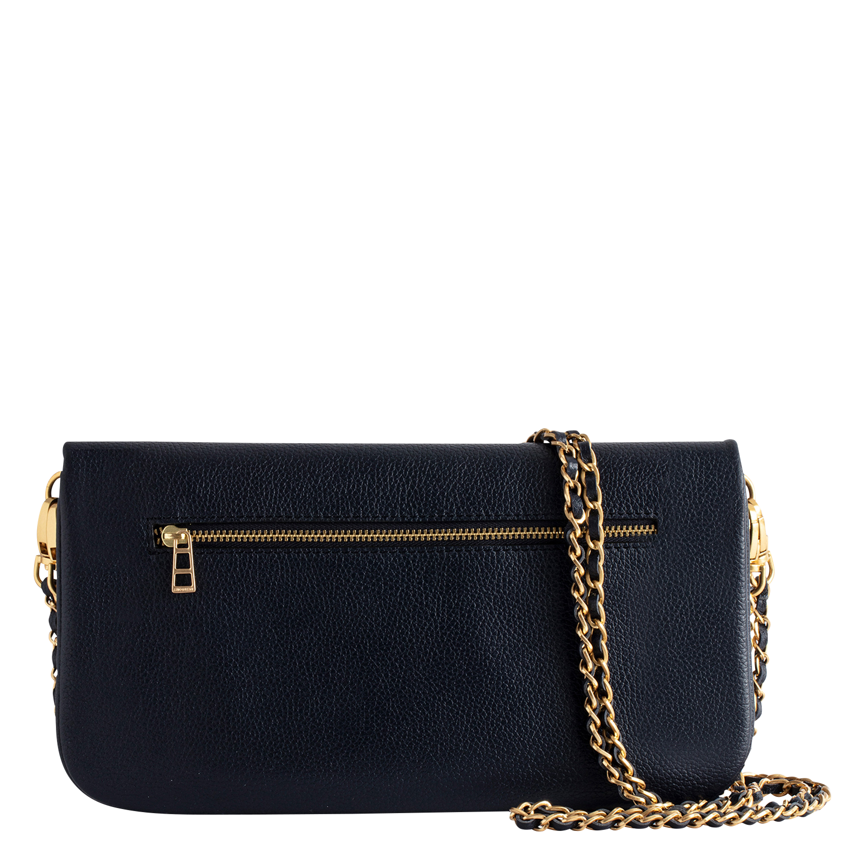ROCK - Pochette en cuir chaînes en métal | Bleu