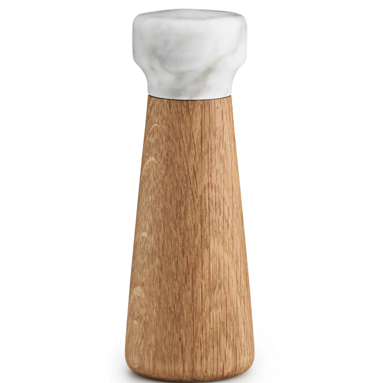 Normann Copenhagen Craft peper- en zoutmolen wit small naturel eiken