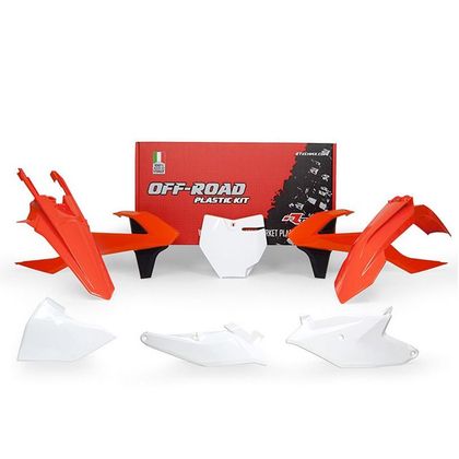 Kit plastiques R-tech 6 p K orange, blanc, noir - Orange / Blanc