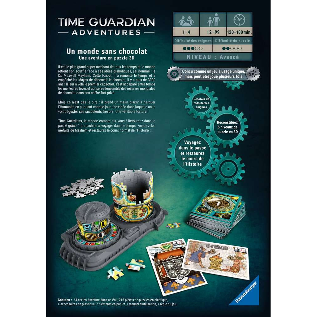 Puzzle 3D - Time Guardian Adventures: Un Monde sans Chocolat