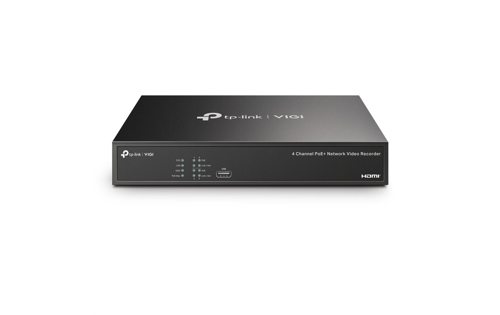 Netzwerkrekorder VIGI NVR1004H-4P 2 TB, 4 Kanal<br>4-Kanal-PoE+-Netzwerk-Videorekorder