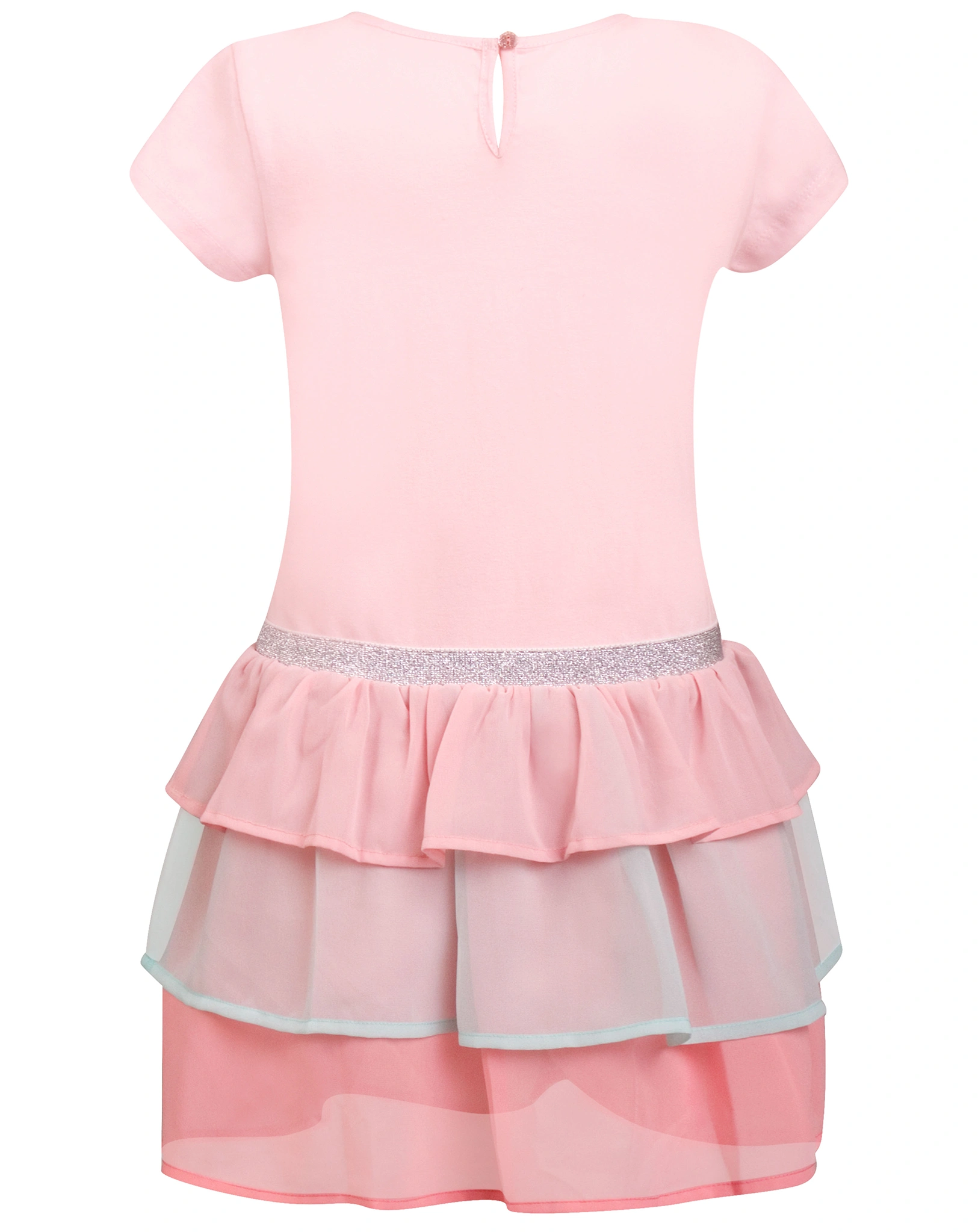 Kurzarmkleid GLITZERSCHMETTERLING mit Pailletten in rose