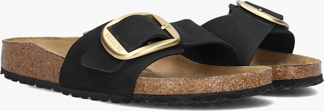 BIRKENSTOCK zwarte birkenstock slippers madrid big buckle