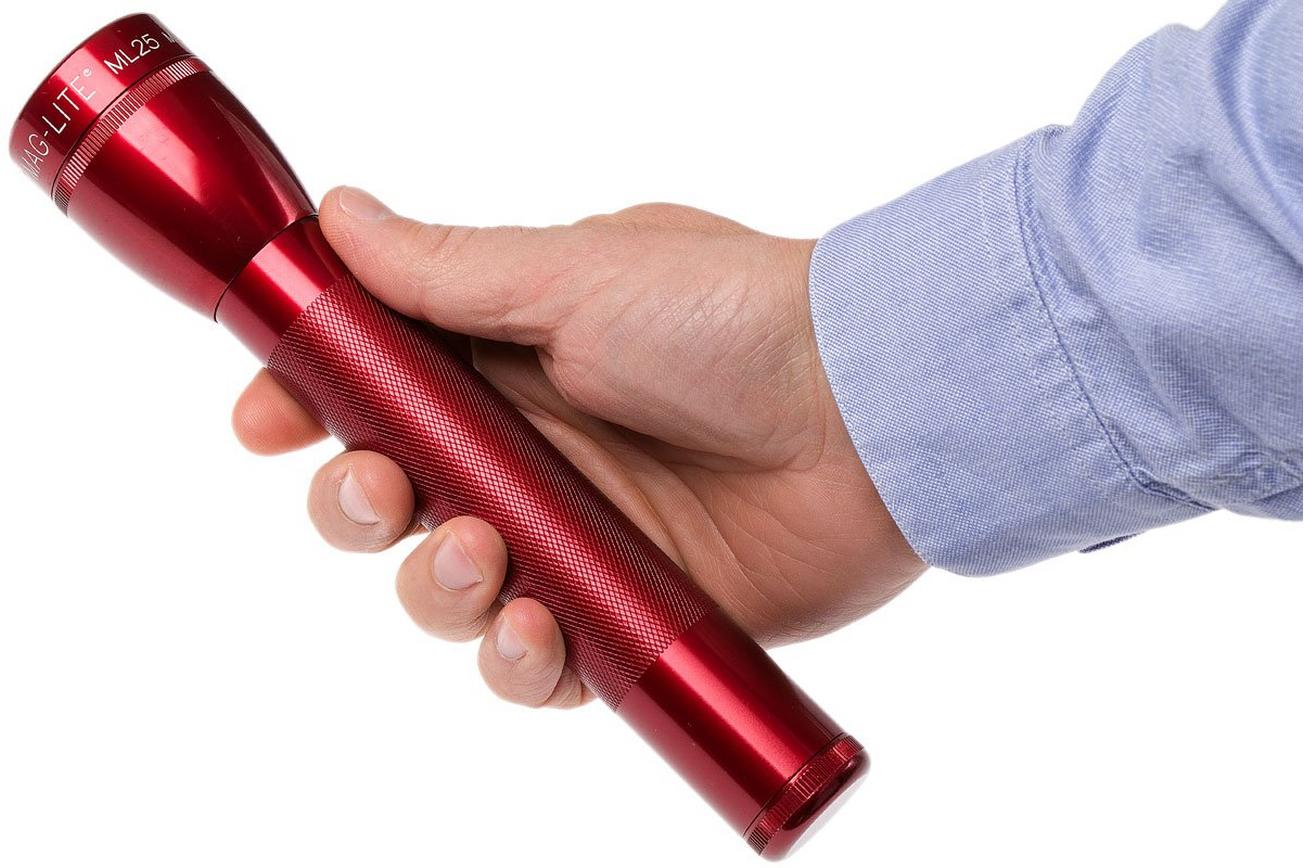 Maglite ML25LT MagLED zaklamp 3-C cell, rood