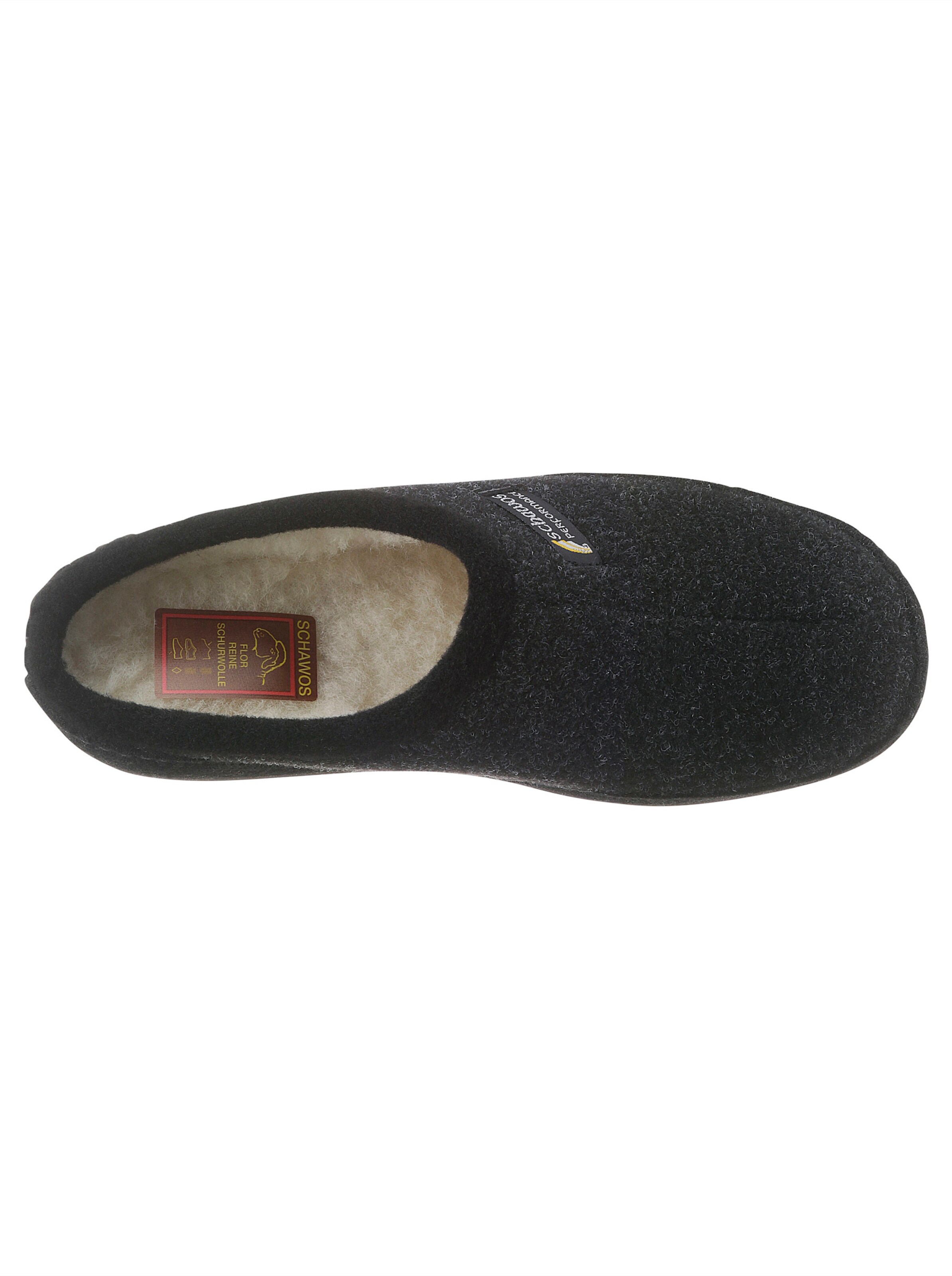 Schawos Pantoffel in schwarz