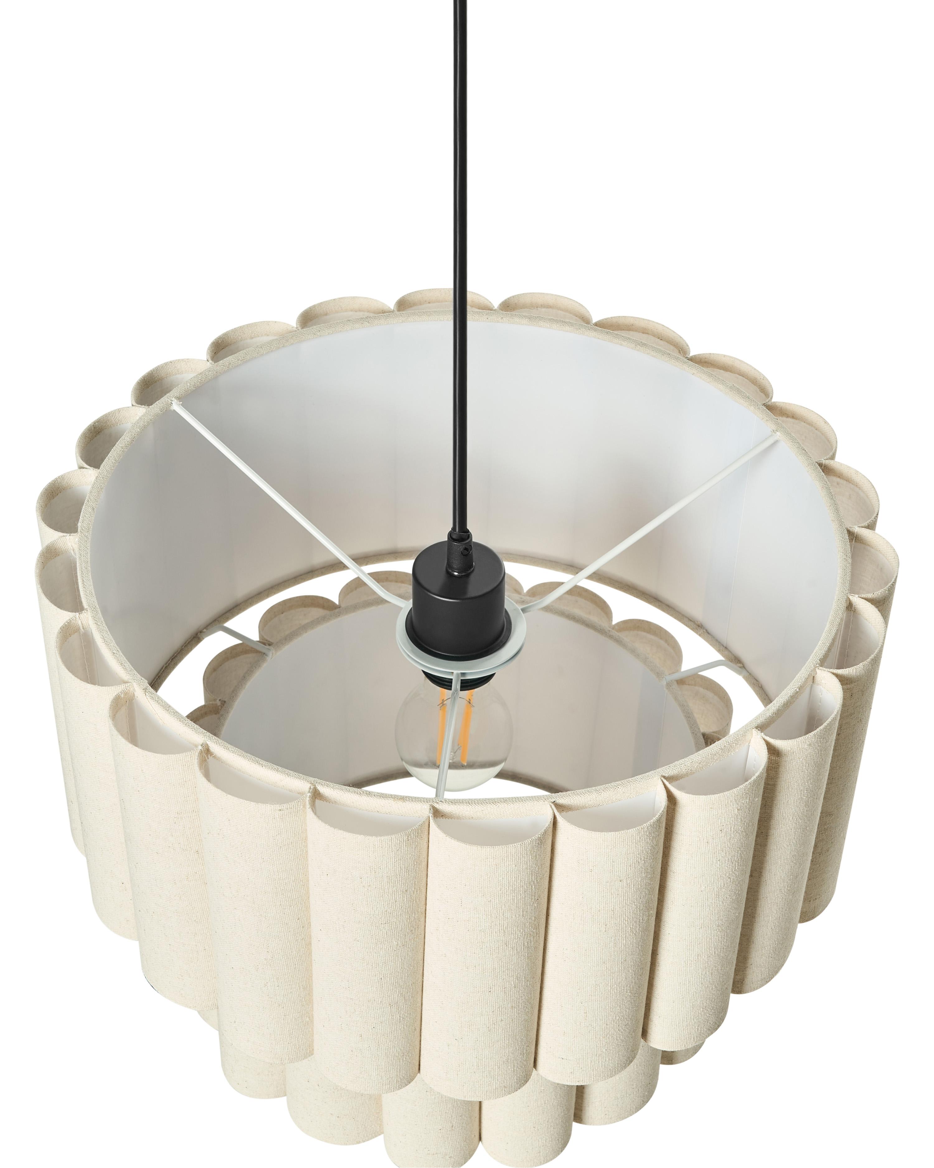 Hanglamp BELESSA Linnen Lichtbeige