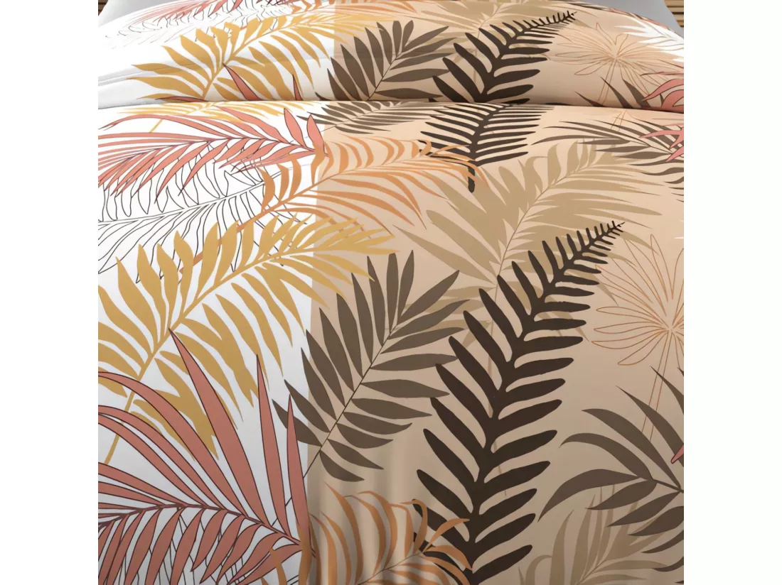 Parure de lit Jungle blanc 140x200 cm