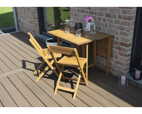 Balkonset met 4 stoelen en opvouwbare tafel